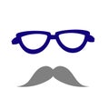 Illustration of simple and flat glasses