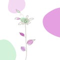 Illustration with simple flower.