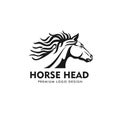 Illustration of simple horse head vector illustration Royalty Free Stock Photo