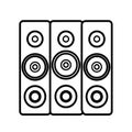 Simple icon of sound, simple line art style