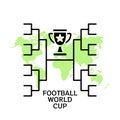 Illustration simple icon world cup selection