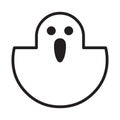 Illustration of a simple screaming ghost Royalty Free Stock Photo