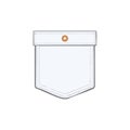 Illustration of a Simple Shirt Pocket with Button Detail on White Royalty Free Stock Photo