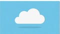 Illustration of a simple white cloud on a light blue background Royalty Free Stock Photo