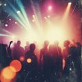 Vintage Concert Party Snapshot Royalty Free Stock Photo