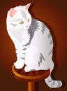Illustration of sitting cat Royalty Free Stock Photo