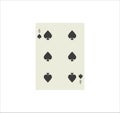 Illustration of six of spades playing card isolated on a white background Royalty Free Stock Photo