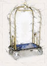 Sketch of a luxury hotel baggage cart