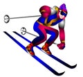 Illustration skier Royalty Free Stock Photo