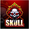 Skull Fire Mascot Esport Logo Design
