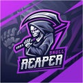 Skull reaper logo mascot design