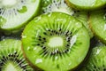 illustration of slices of kiwi fruit texture. Generative AI Royalty Free Stock Photo