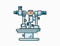 Illustration of a Slit Lamp Biomicroscope Royalty Free Stock Photo