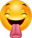 Smiley emoticon sticking out a tongue