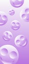 illustration of smiley purple, great for wallpaper Smartphone