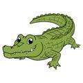 Illustration of a smiling crocodile Royalty Free Stock Photo