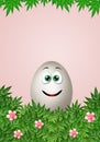An illustration of smiling funny egg in Easter Day Royalty Free Stock Photo