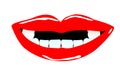 Smiling mouth with tooth gaps Royalty Free Stock Photo