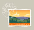 Illustration of smoky mountains, Tennessee