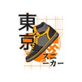 Illustration Sneakers Japan Style