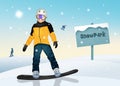 Illustration of snowpark Royalty Free Stock Photo