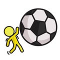 soccer player cartoon character icon vector Royalty Free Stock Photo