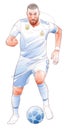 Illustration of soccer player Karim Benzema