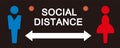 Social distance sticker