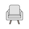 Illustration of a sofa chair isolated