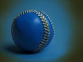Illustration of softball ball in action on field ai generated Royalty Free Stock Photo