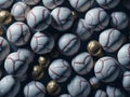 Illustration of softball ball in action on field ai generated Royalty Free Stock Photo