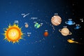 Illustration of the solar system Royalty Free Stock Photo
