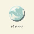 Illustration of solar system uranus