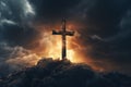 Illustration of a solitary cross against a