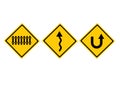 Illustration of solution ahed road sign icon with star colourful design