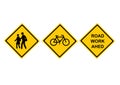 Illustration of solution ahed road sign icon with star colourful design