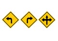 Illustration of solution ahed road sign icon with star colourful design