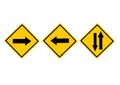 Illustration of solution ahed road sign icon with star colourful design