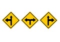 Illustration of solution ahed road sign icon with star colourful design