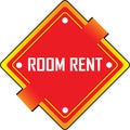 Illustration of solution room rent button with colourful design