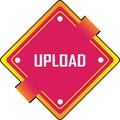 Illustration of solution upload button with colourful design