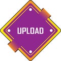 Illustration of solution upload button with colourful design