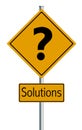 Illustration Solutions - Trafic sign Royalty Free Stock Photo