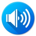 Sound blue circle icon design