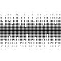 Illustration of sound waves. Different sized dots Royalty Free Stock Photo