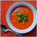 Illustration of a soup of tomatoes Royalty Free Stock Photo