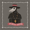 Plague Doctor. Scary Halloween Royalty Free Stock Photo