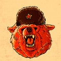 Illustration of a soviet bear .