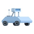 Autonomous space rover exploring a new planet