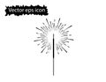Illustration of a sparkler, Bengal or the Indian silhouette, fireworks, fire, pyrotechnics. New year, Christmas, Birthday.
